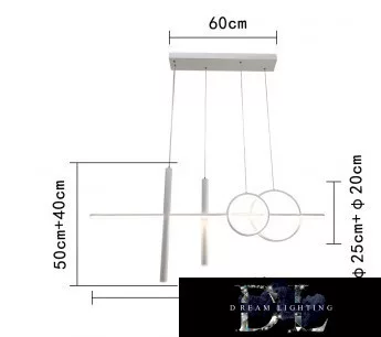 Lampa wisząca UNIVERSO 48 W 3840 lm 6500 K 1090 mm IP20 biała