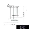 UNIVERSO Lampy wiszące LED 38 W 3040 lm CCT 1250 x 300 x 1500 mm IP20 czarne