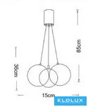 Lampa wisząca UNIVERSO 3xG9 max.10w D360x850mm IP20 Stare złoto 5 lat