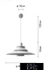 Lampa wisząca UNIVERSO 1xE27 IP20 D400x1380mm biała