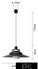 Lampa wisząca UNIVERSO 1xE27 IP20 D400x1380mm czarna