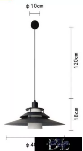 Lampa wisząca UNIVERSO 1xE27 IP20 D400x1380mm czarna