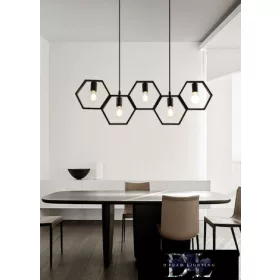 Lampa wisząca UNIVERSO 5xE27 IP20 920x1400 mm czarna