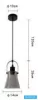 Lampa wisząca UNIVERSO 1xE27 maks. 60 W IP20 czarna D140x250x1200 mm