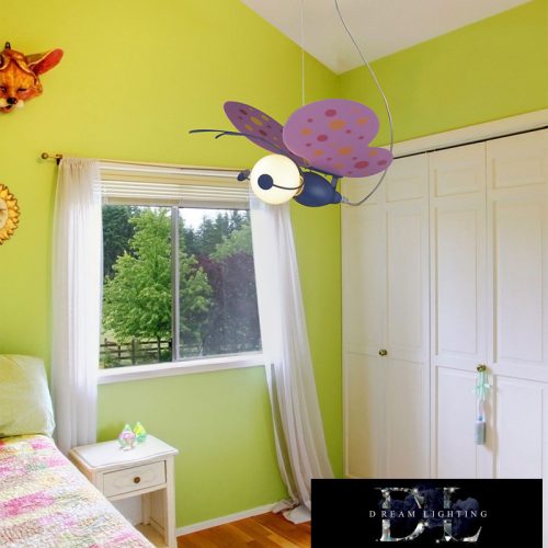 ELDLUX OLAF żyrandol dziecięcy E27 fioletowy