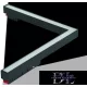 UNIVERSO Lampa liniowa w kształcie litery L z mocowaniem magnetycznym do szyny DC:48V 24W 1800LM 3000K RA90 IP20 312x282mm Czarny