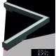 UNIVERSO Magnetyczna lampa liniowa w kształcie litery L do montażu na szynie DC: 48 V 24 W 1800 lm 4000 K RA90 IP20 312 x 282 mm Czarna