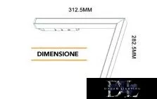 UNIVERSO Magnetyczna lampa liniowa w kształcie litery L do montażu na szynie DC: 48 V 24 W 1800 lm 4000 K RA90 IP20 312 x 282 mm Czarna