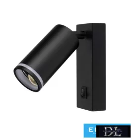   UNIVERSO Kinkiet z przełącznikiem 1xGU10 maks. 35 W IP20 czarny 150 x 160 mm 5 lat