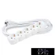 Rozdzielacz Technik, 5-krotny, z kablem o długości 5 m, kabel miedziany 1,5 mm² (biały) 16 A