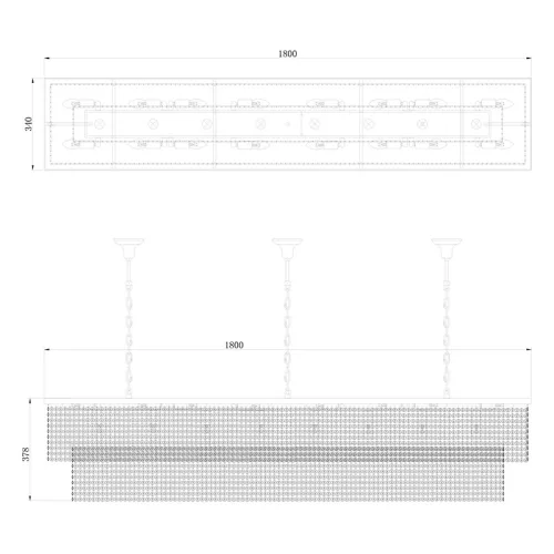 ELDLUX ELDALIZ żyrandol ze szkła kryształowego L1800 E14×24