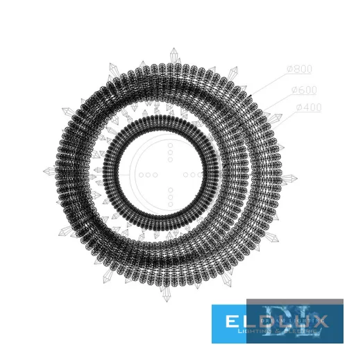 ELDLUX ELDAMARILL kryształowa lampa wisząca D800 488W CCT