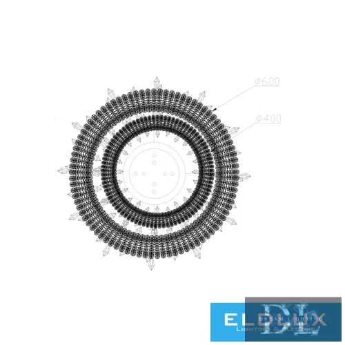 ELDLUX ELDAMARILL kryształowa lampa wisząca D600 264W CCT