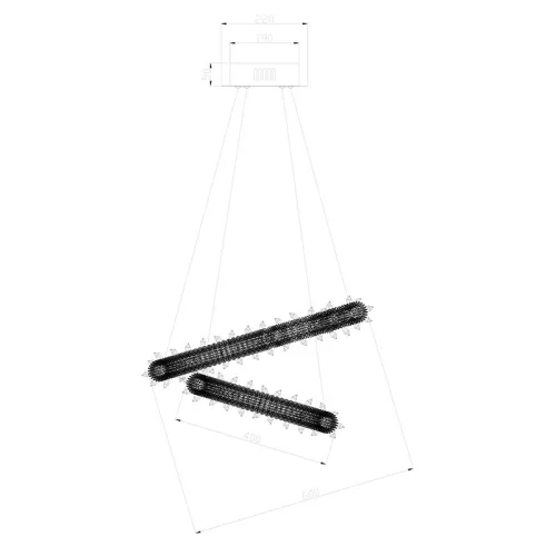 ELDLUX ELDAMARILL kryształowa lampa wisząca D600 264W CCT