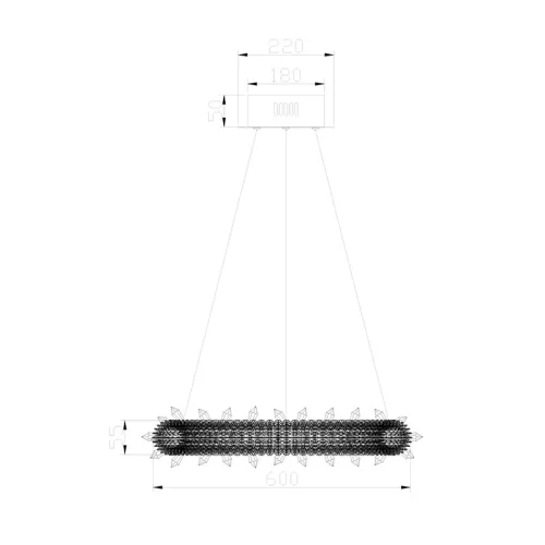 ELDLUX ELDAMARILL lampa wisząca ze szkła kryształowego D600 160W CCT