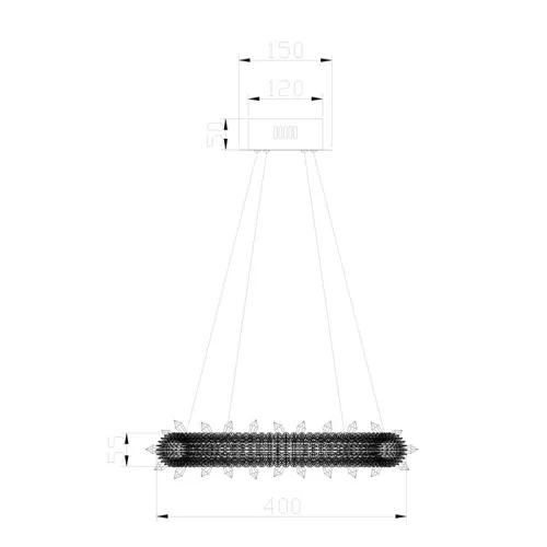 ELDLUX ELDAMARILL kryształowa lampa wisząca D400 104W CCT