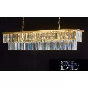   ELDLUX ELDICICLE kryształowy żyrandol E14×24 L1800x340x380mm złoty