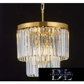   ELDLUX ELDICICLE kryształowy żyrandol E14×3 D300x334mm złoty