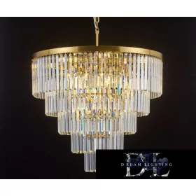   ELDLUX ELDICICLE kryształowy żyrandol E14×18 D800x660mm złoty