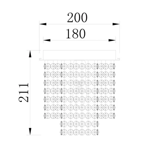 ELDLUX ELDALIZ kryształowa lampa sufitowa L200 E14