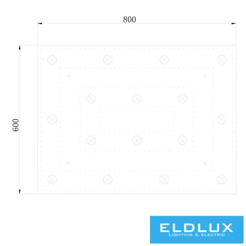 ELDLUX ELDALIZ kryształowa lampa sufitowa L600 E14×16