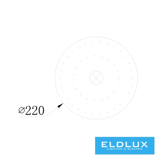 ELDLUX ELDILEN kryształowa lampa sufitowa Ø220 E14