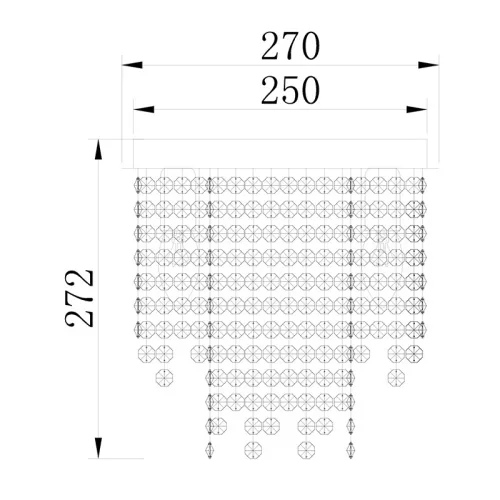 ELDLUX ELDILEN kryształowa lampa sufitowa Ø270 E14×3