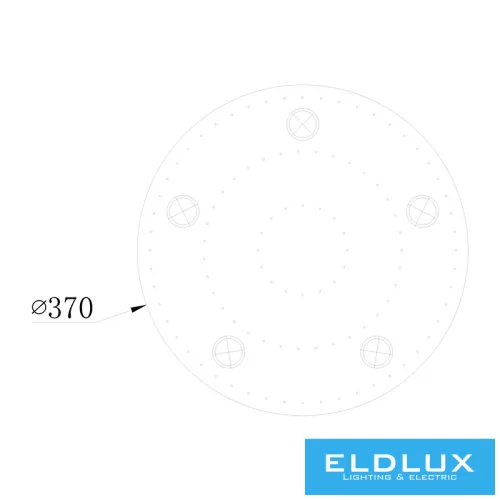 ELDLUX ELDILEN kryształowa lampa sufitowa Ø370 E14×5