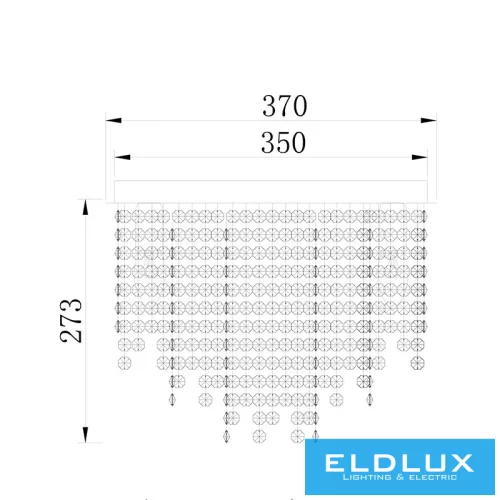 ELDLUX ELDILEN kryształowa lampa sufitowa Ø370 E14×5