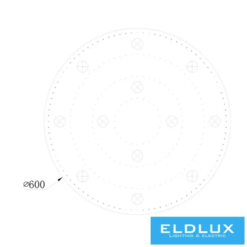 ELDLUX ELDILEN kryształowa lampa sufitowa Ø600 E14×12