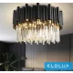 ELDLUX Kryształowa lampa sufitowa E14×6 D400x300mm Czarna