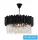 ELDLUX Żyrandol z kryształowego szkła E14×4 D300x300x1200mm Czarny