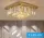 ELDLUX Kryształowa lampa sufitowa E14×13 D600x600x350mm Złota