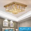 ELDLUX Kryształowa lampa sufitowa E14×13 D600x600x350mm Złota