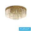 ELDLUX Kryształowa lampa sufitowa E14×10 D600x350mm Złota