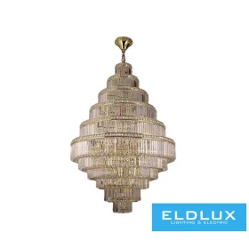   ELDLUX Żyrandol z kryształowego szkła E14×27 D750x1172x734mm Różowe złoto