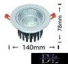 Lampa wpuszczana LED UNIVERSO 20 W 1800 lm 6500 K 24° IP20 aluminium 140 x 78 mm/120 mm