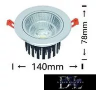 Lampa wpuszczana LED UNIVERSO 20 W 1800 lm 6500 K 24° IP20 aluminium 140 x 78 mm/120 mm