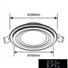 UNIVERSO Okrągły panel LED do wbudowania 18 W 1800 lm CCT z przełącznikiem IP20 biały