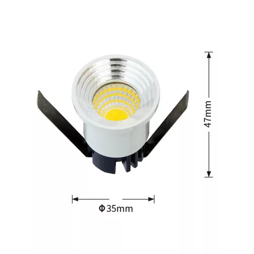 Mini reflektor punktowy UNIVERSO 3 W 4000 K 300 lm 30° IP20 ∅35×47 mm srebrny