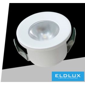   Mini reflektor punktowy UNIVERSO 1 W 4000 K 100 lm 30° IP20 ∅32×22 mm biały