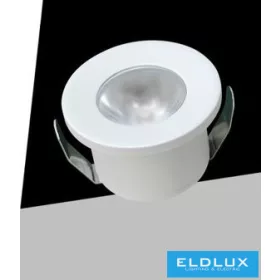   Mini reflektor punktowy UNIVERSO 1 W czerwony 80 lm 30° IP20 biały D31x22 mm wycięcie: D25 mm