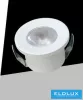 UNIVERSO Mini reflektor punktowy 1 W zielony 80 lm 30° IP20 Biały Otwór montażowy D31x22 mm: D25 mm