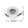 Mini reflektor punktowy UNIVERSO 1 W 4000 K 100 lm 30° IP20 ∅31×22 mm biały
