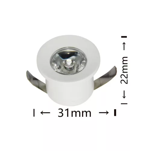 Mini reflektor punktowy UNIVERSO 1 W 4000 K 100 lm 30° IP20 ∅31×22 mm biały