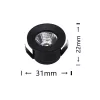 Mini reflektor punktowy UNIVERSO 1 W 3000 K 90 lm 30° IP20 ∅31×22 mm czarny
