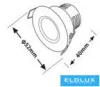 Mini reflektor punktowy UNIVERSO 3 W 4000 K 270 lm 30° IP20 chrom D52x40 mm Wycięcie: D40 mm