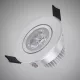 Mini reflektor punktowy UNIVERSO 3 W 6500 K 270 lm 30° IP20 ∅68×32 mm srebrny