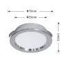 Mini reflektor punktowy UNIVERSO 3 W 3000 K 240 lm 120° IP20 ∅70×19 mm srebrny