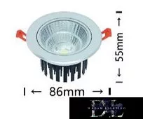 Lampa wpuszczana LED UNIVERSO 7 W 630 lm 3000 K 24° IP20 aluminium 
